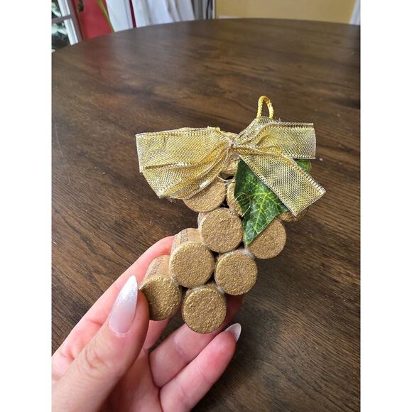Wine Cork Christmas Tree Ornament Bunch Of Grapes - Picture 10 of 16